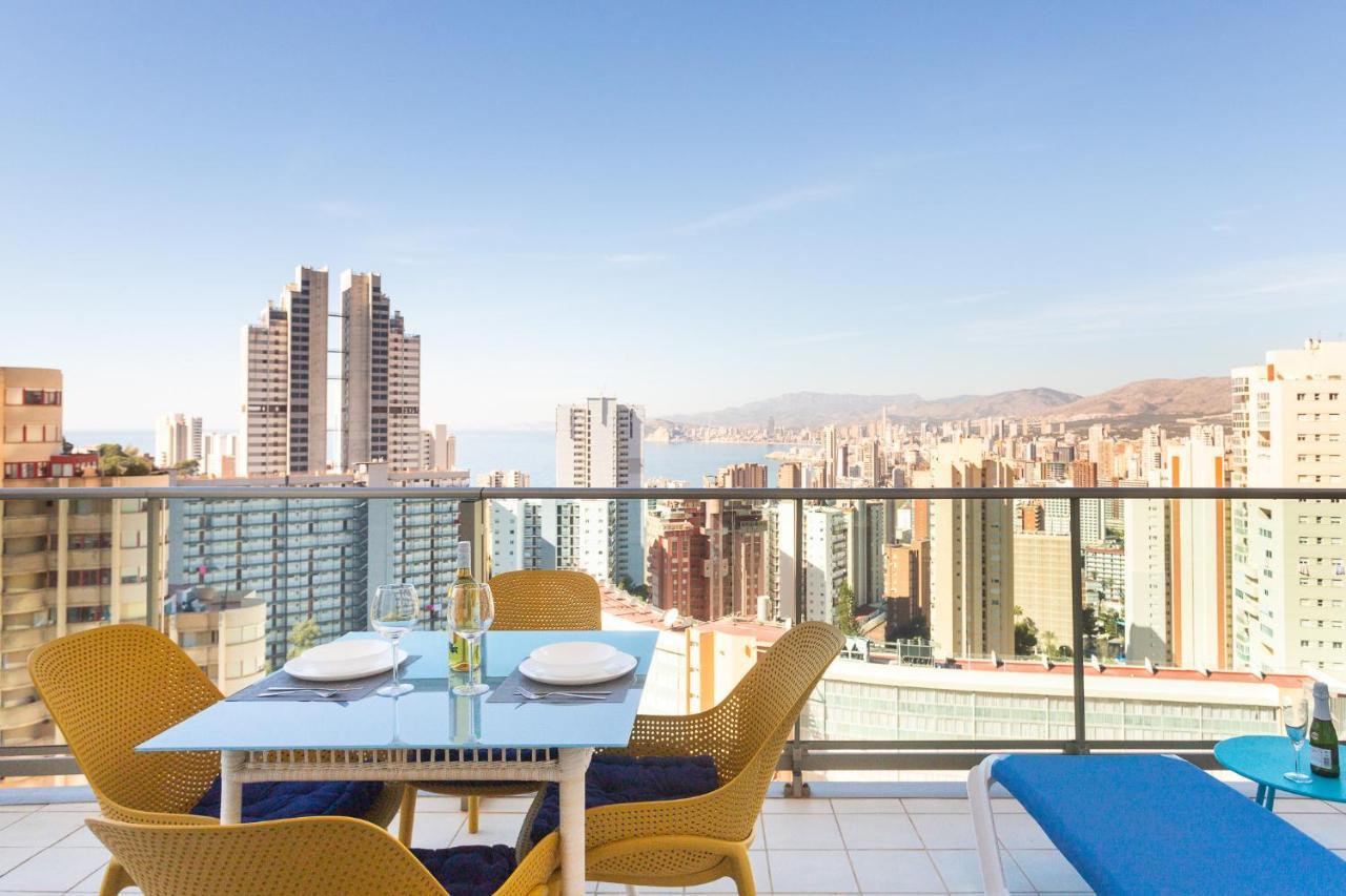 Skyline 10 Gran Terraza Privada Con Vistas Espectaculares Apartman Benidorm Kültér fotó