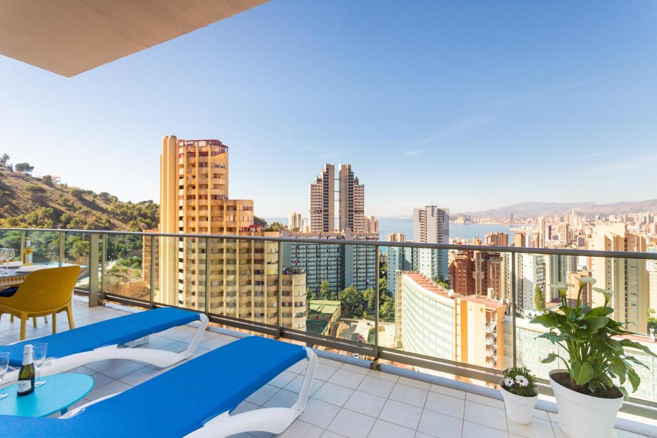 Skyline 10 Gran Terraza Privada Con Vistas Espectaculares Apartman Benidorm Kültér fotó