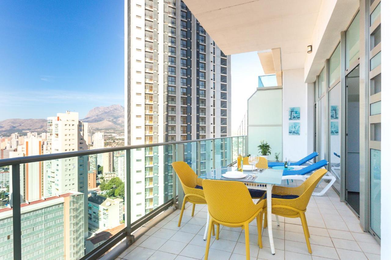Skyline 10 Gran Terraza Privada Con Vistas Espectaculares Apartman Benidorm Kültér fotó