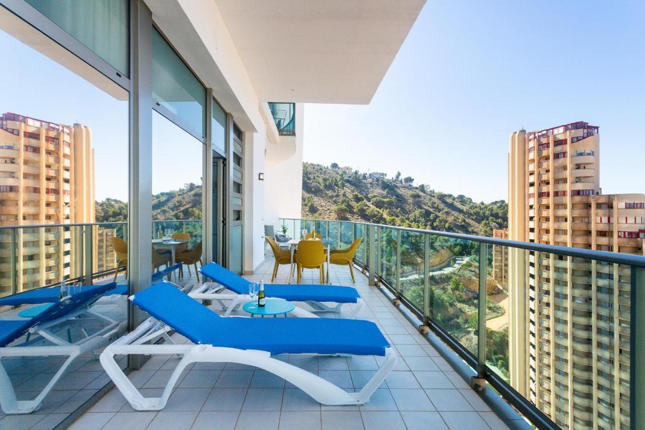 Skyline 10 Gran Terraza Privada Con Vistas Espectaculares Apartman Benidorm Kültér fotó